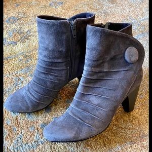 Vaneli Grey Suede Ankle Boots